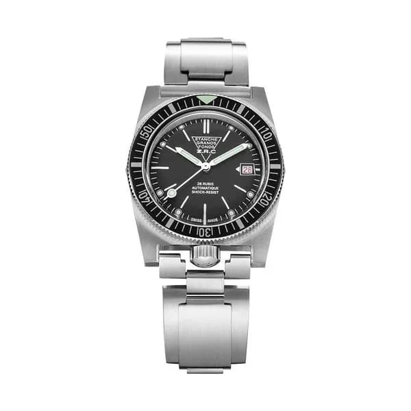 ZRC Montre ZRC GRANDS FONDS 300 Réédition Série 3 cadran noir bracelet acier 39 mm