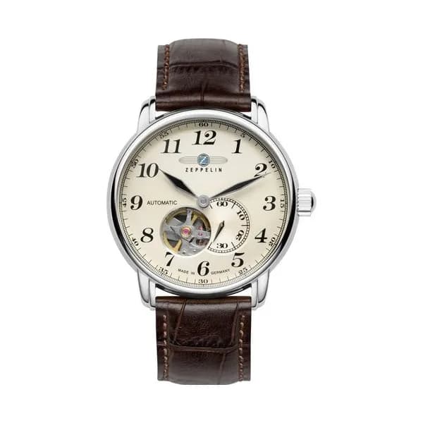 Zeppelin Montre Automatique Collection Graf Zeppelin en Cuir Marron