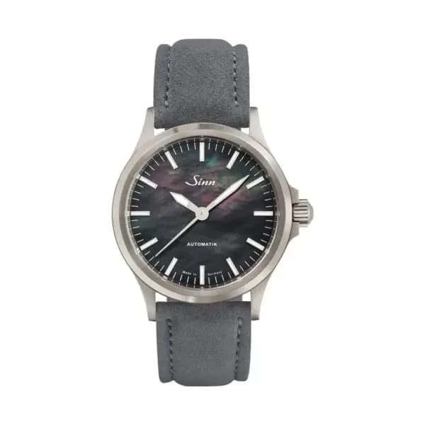 Sinn Montre 556 I Nacre Noir Bracelet Alcantara gris 556.0105