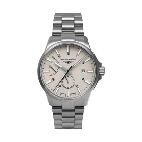 Bauhaus Montre Bauhaus Aviation Titanium Automatique Cadran Beige Bracelet Titane - 2860M5
