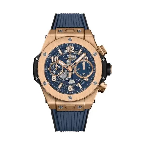 Hublot Unico Blue King Gold