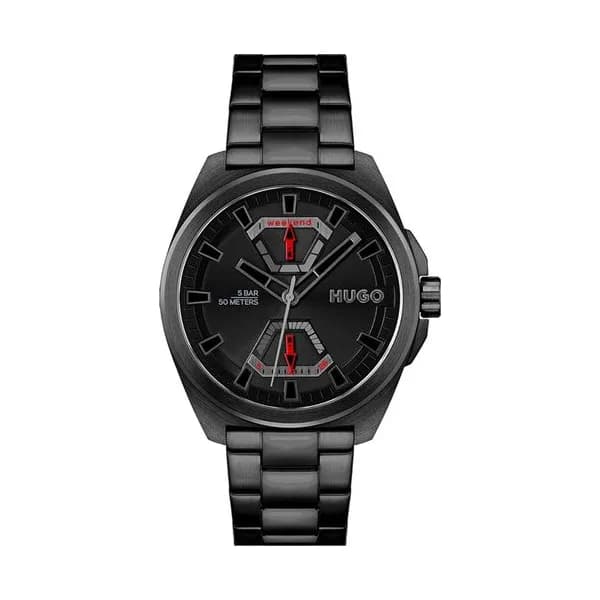 Hugo Montre Hugo en Acier Noir