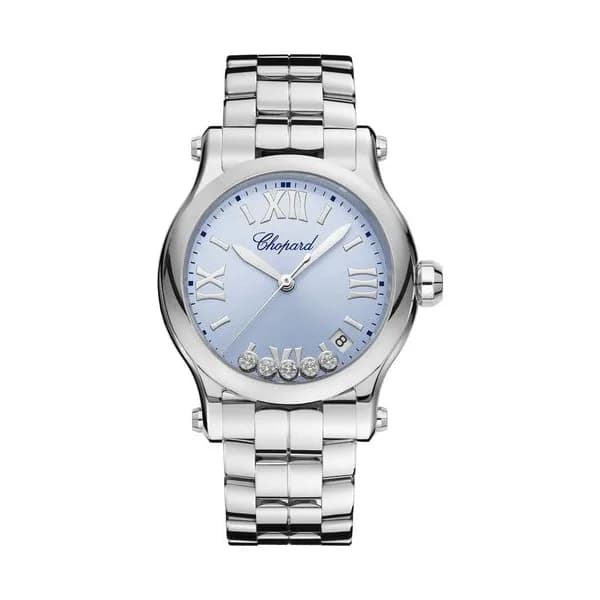 Chopard Montre Chopard Happy Sport quartz cadran bleu bracelet acier 36 mm