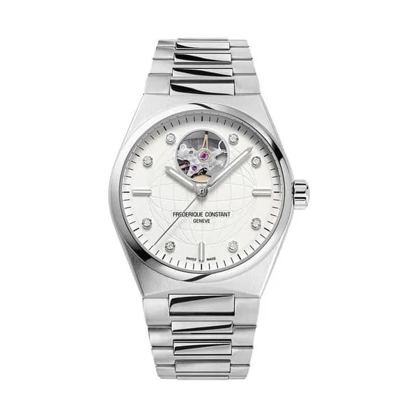 Frédérique Constant Montre Frédérique Constant Highlife Ladies Heart Beat automatique cadran argent bracelet acier 34 mm