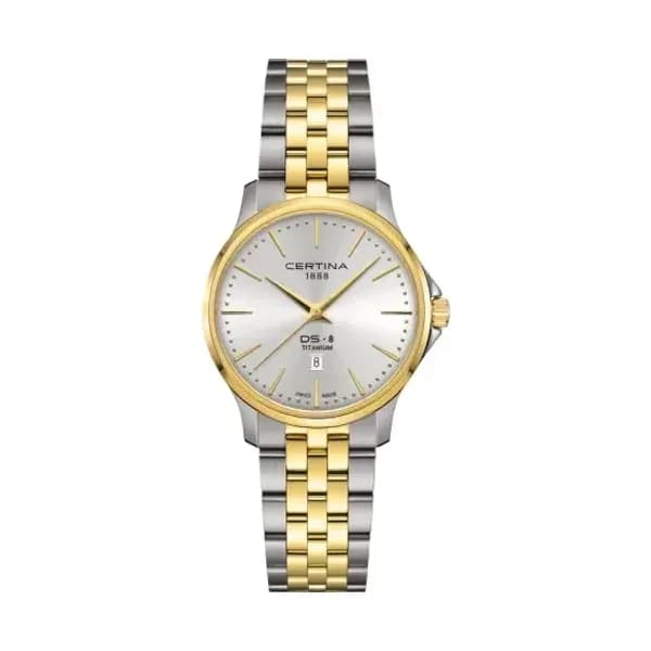 Certina Montre Certina DS-8 Lady 31mm Cadran Argent Bracelet Titane PVD