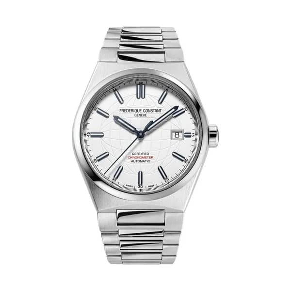 Frédérique Constant Montre Frédérique Constant Highlife automatique COSC cadran blanc bracelet acier 39 mm