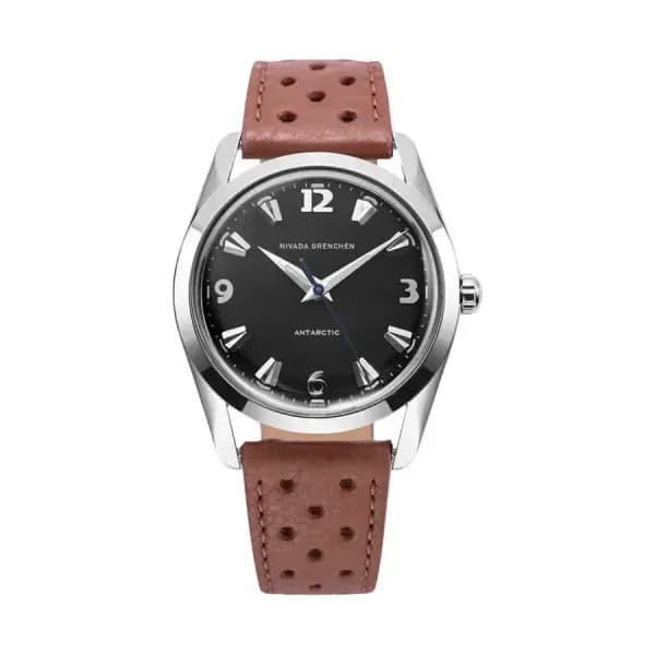 Nivada Grenchen Montre Antarctic 35mm Black White Luminova 35002M