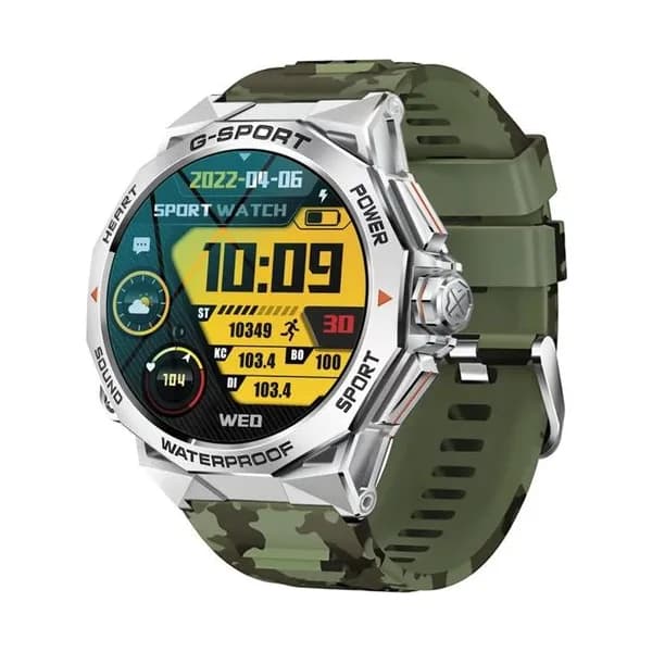 Smarty Montre Connectée Smarty Collection Outdoor Amoled en Silicone Kaki