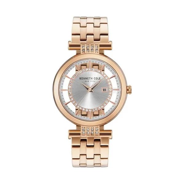 Kenneth Cole Montre Kenneth Cole Collection Transparency en Acier et PVD Doré Rose
