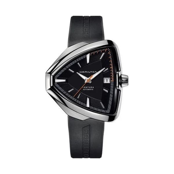 Hamilton Montre Hamilton Ventura Elvis80 cadran noir bracelet caoutchouc noir