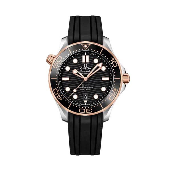 Omega Seamaster 42 mm, acier - or « Sedna™ » sur bracelet caoutchouc