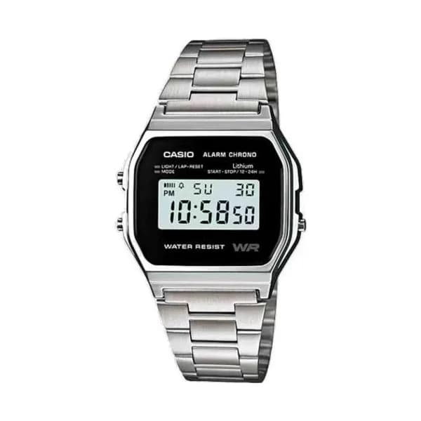 Casio Montre Casio Vintage - Iconic Collection - Argent & Noir - A158WEA-1