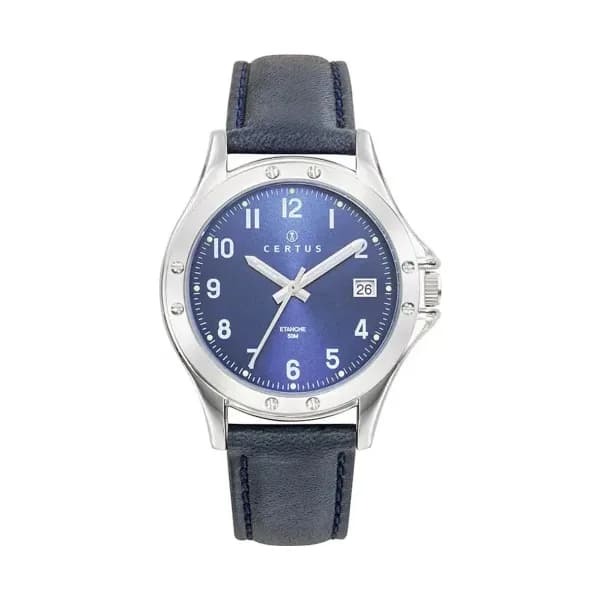 Certus Montre Certus en Cuir Bleu