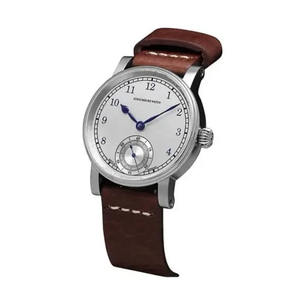 Schaumburg Watch Montre Marine Vintage Cuir Marron 1007[6]