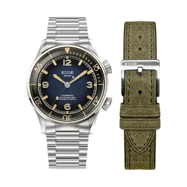 Kuoe Kyoto Montre Sombrero 90-011 Gradation Navy, Linen Textured Dial