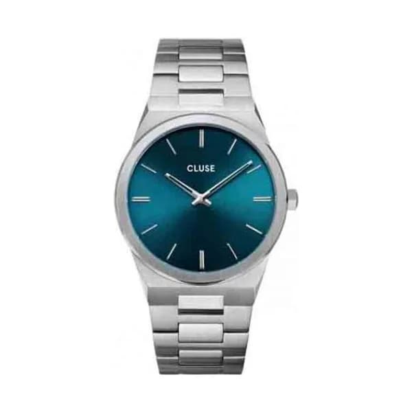 Cluse Montre Cluse Vigoureux Steel - Silver - Petrol Blue - CW0101503003