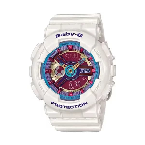 Casio Montre Analogique Femme G-shock Résine Blanc BA-112-7AER - Cleor