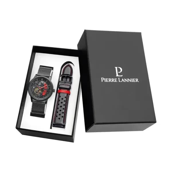 Pierre Lannier Montre automatique Homme Paddock Noir, Rouge
