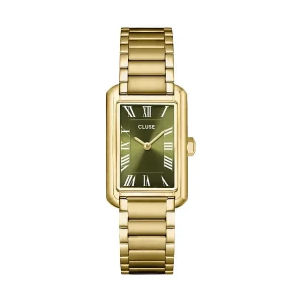 Cluse Belisenna Watch Steel, Olive, Gold Colour