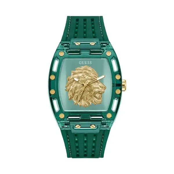 Guess Montre quartz Homme Phoenix Vert, Doré