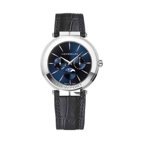 Michel Herbelin Montre Herbelin Newport Slim Homme Quartz Phase de Lune - 12722AP15