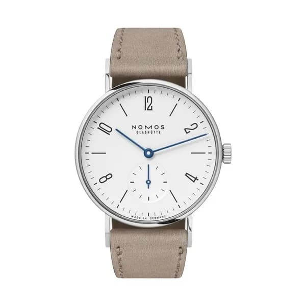 Nomos Montre NOMOS Tangente 33 mécanique fond saphir bracelet cuir beige 32,8 mm