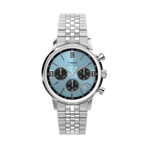 Timex Montre Marlin Chronograph Tachymeter 40mm Stainless Steel Bracelet Watch TW2Y66500