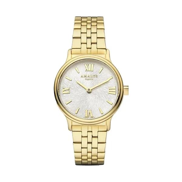 Amalys Montre Amalys Collection Watson 28 mm en Acier et PVD Doré