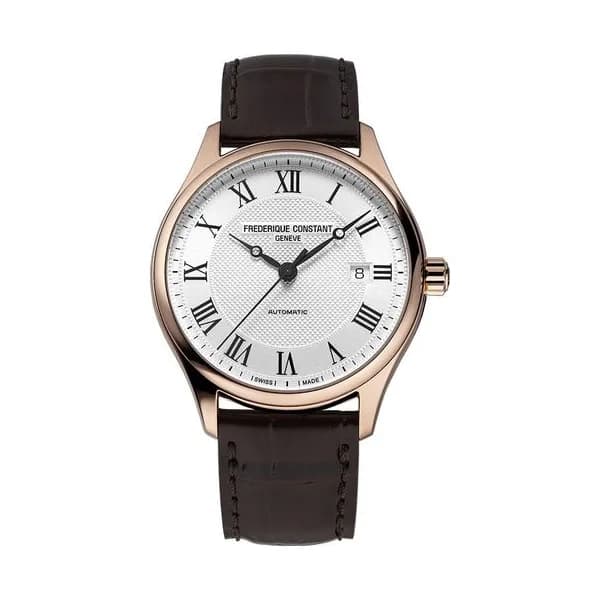 Frédérique Constant Montre Frédérique Constant Classics Index Automatic PVD or rose cadran blanc bracelet cuir 40 mm