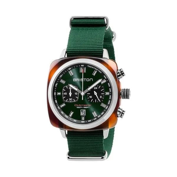 Briston Montre Briston Collection Clubmaster Sport en Nato Nylon Vert