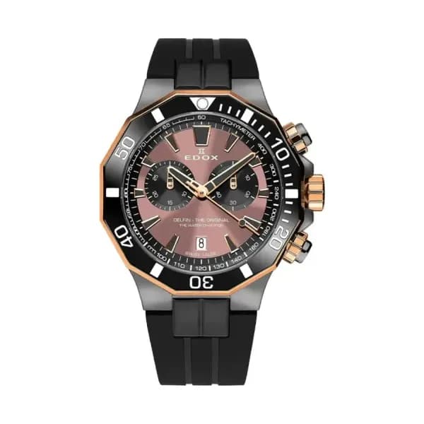 Edox Montre Delfin the Original Chronograph 10112-357GRNCA-BRNR