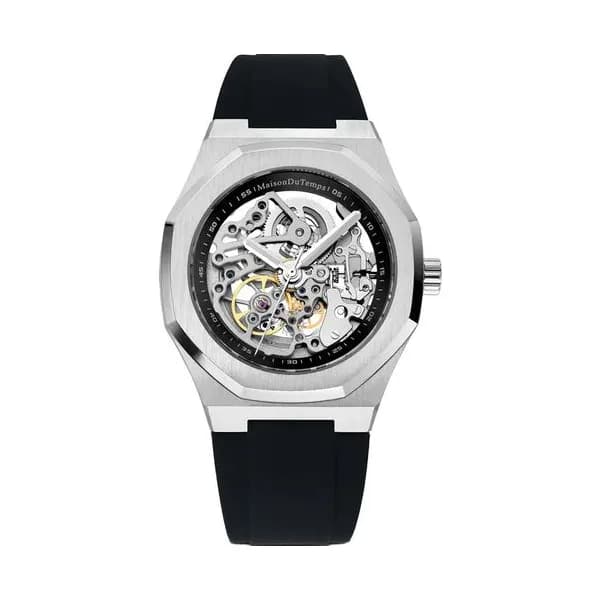 Maison du Temps Montre Automatique Maison du Temps Collection MTBeta en Silicone Noir