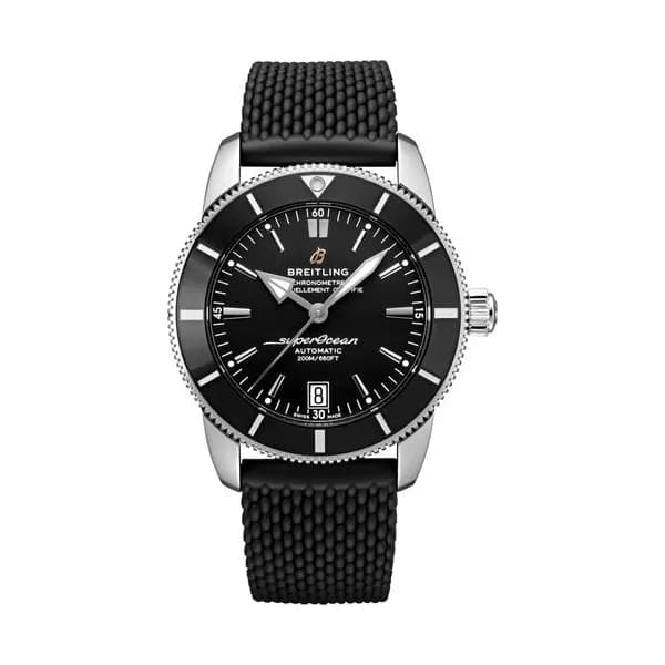 Breitling Montre Breitling Superocean Heritage B20 automatique cadran noir bracelet caoutchouc noir 42 mm