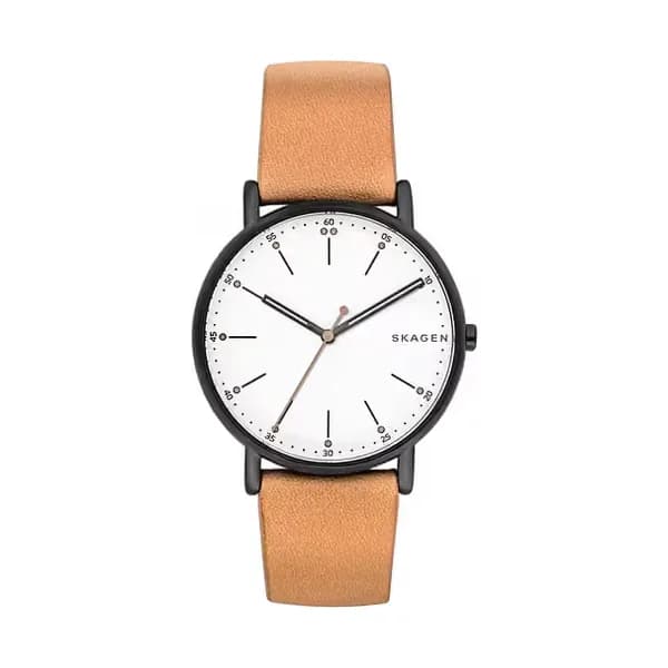 Skagen Montre Analogique Homme Skagen Cuir Marron SKW6352 - Cleor