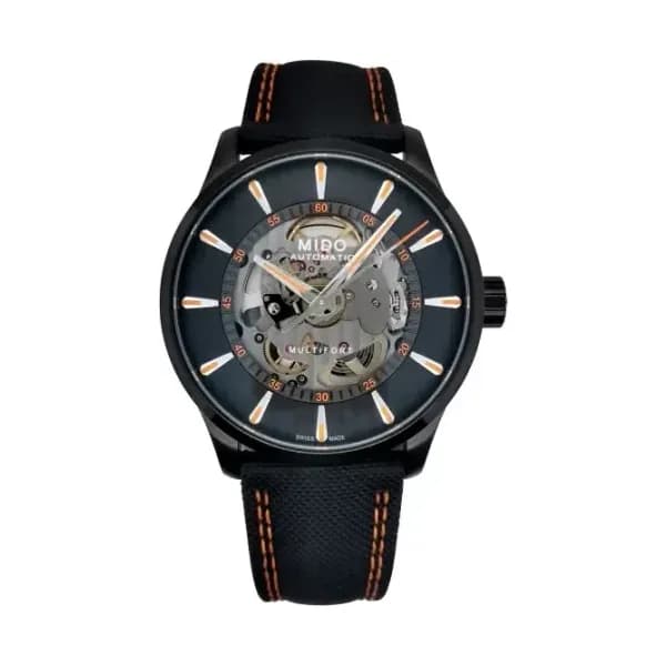 Daniel Gérard Montre Occasion Mido Multifort Skeleton Vertigo Cadran Squelette Bracelet Nato 42MM