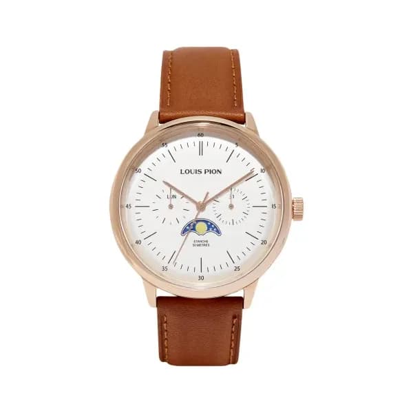 Louis Pion Montre quartz Homme Axel Blanc