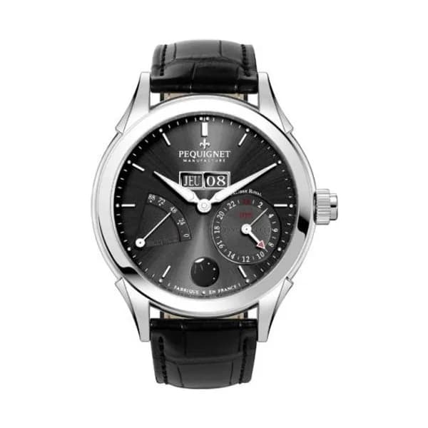 Pequignet Montre Pequignet Rue Royale GMT Automatique Cadran Gris anthracite - 9010943