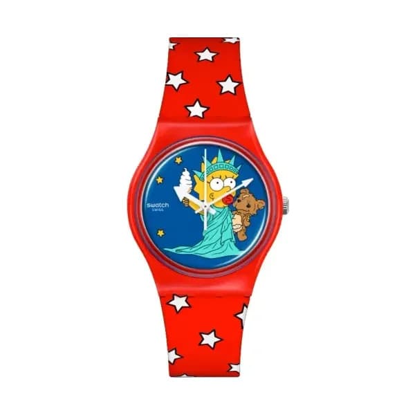 Swatch Montre Swatch x the Simpsons Little Lady Liberty SO28Z120