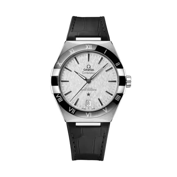 Omega Constellation 41 mm, acier sur bracelet en cuir