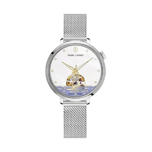 Pierre Lannier Montre Automatique Pierre Lannier Collection Australe en Acier Argenté