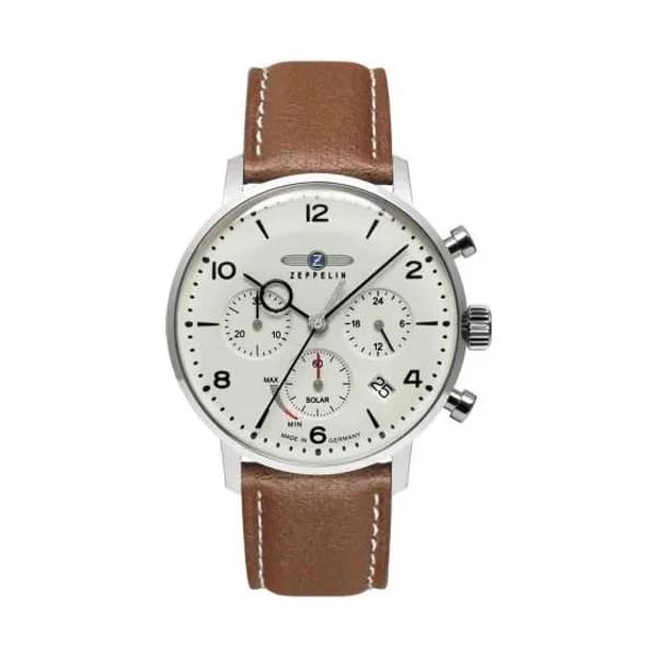 Zeppelin Montre Zeppelin LZ 129 Hindenburg Quartz Solaire Cadran Blanc cassé - 80865_n