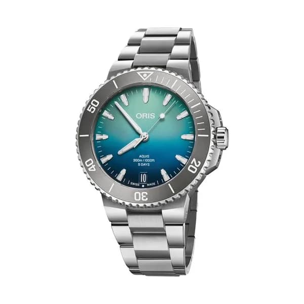 Oris Montre Oris Aquis Date Calibre 400 "Great Barrier Reef" automatique cadran bleu bracelet acier 43,5 mm