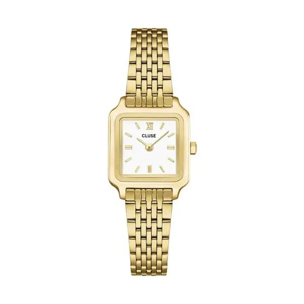 Cluse Gracieuse Mini Watch Steel, White, Gold Colour