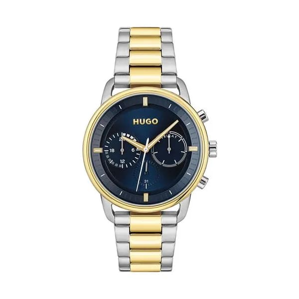 Hugo Montre Hugo en Acier Argenté et Doré