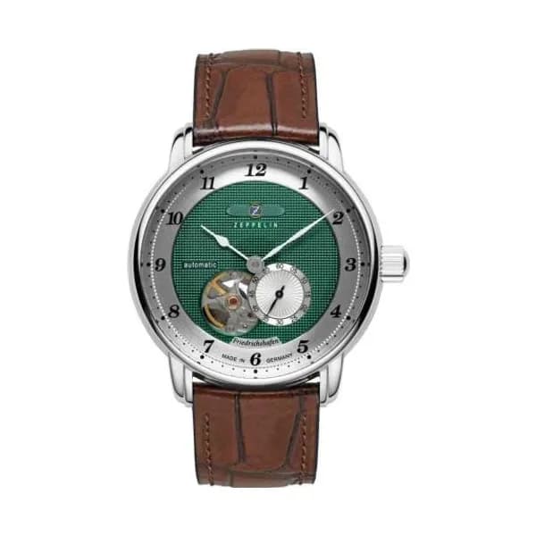 Zeppelin Montre Zeppelin Friedrichshafen Auto Open Heart Automatique Cadran Vert - 85662