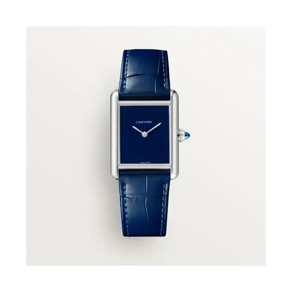 Cartier Montre quartz Mixte Tank must Bleu
