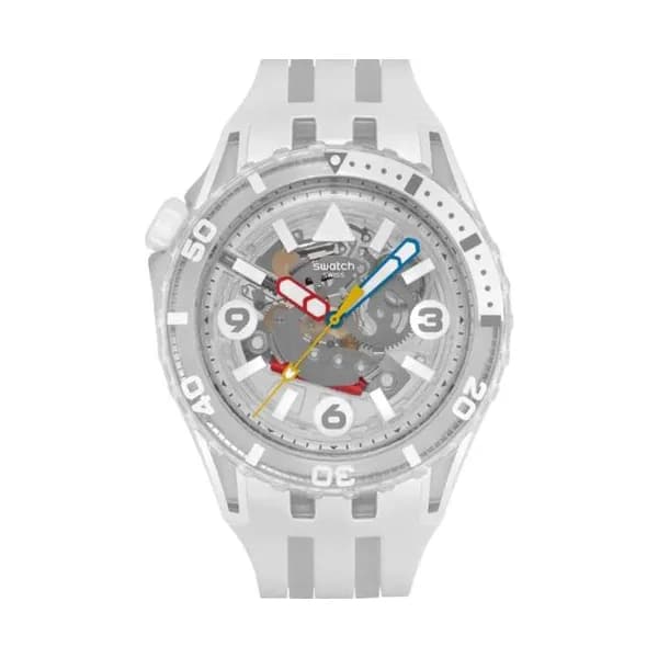 Swatch Montre Swatch Collection Scubaqua en Silicone Blanc