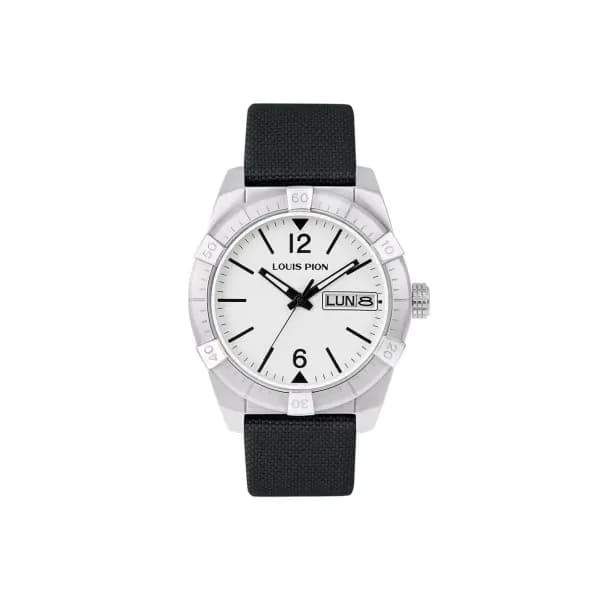 Louis Pion Montre quartz Homme Vasco Blanc