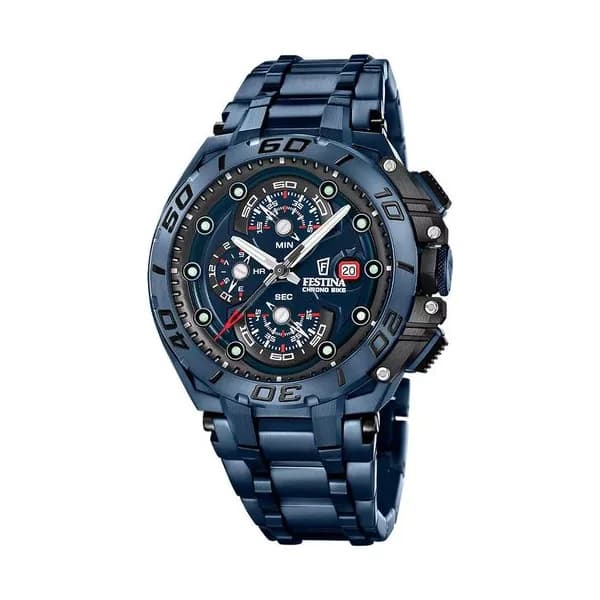 Festina Montre Festina Collection Chrono Bike en Acier et PVD Bleu