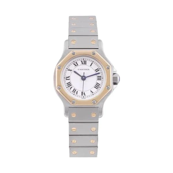 Cartier Montre Cartier Santos Mini-Octogonale Acier &amp; Or automatique 25 mm